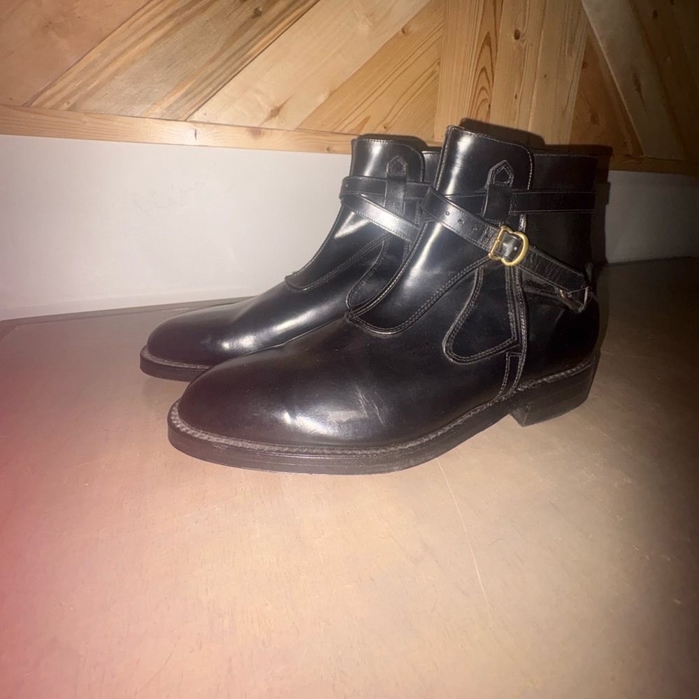 VINTAGE DANPOST SIZE 9 1/2 MENS LEATHER BOOTS